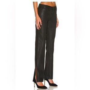 GRLFRND Jet Black High Rise Women Jeans with side slits!